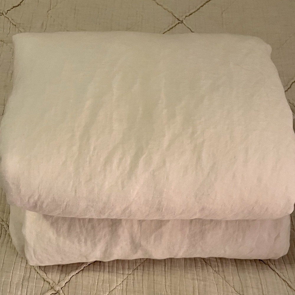 Parachute linen full size sheet set in cream